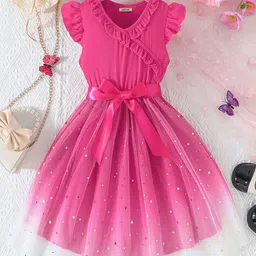INCLUD Girls Embellished Fit & Flare Dress image 1