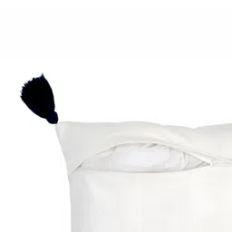 Ode & Cleo Blue & White Set of 2 Embroidered Square Cushion Covers image 3