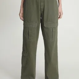 The Roadster Lifestyle Co Pure Cotton Straight-Fit Crago Trousers-image-43