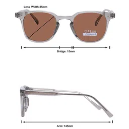 JODYKOES Unisex Legacy Series Square Sunglasses with Polarised Lens JK-SG-66526-LIGHTBROWN image 2