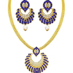 Women Click Stone-Studded & Beaded Jewellery Set-picture-21