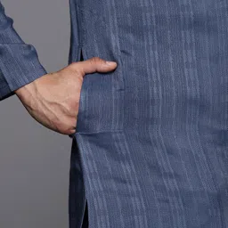 Inddus Men Woven Design Straight Kurta image 5