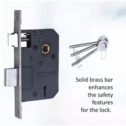 Atom Zinc Alloy Black Door Handle Lock Set, MH-ZN-O54-KY-BLK image 5