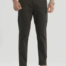 Snitch Men Smart Slim Fit Cotton Formal Trousers-image-60