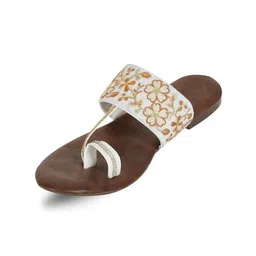 Anouk Women Ethnic Open Toe Flats with Embroidered image 5