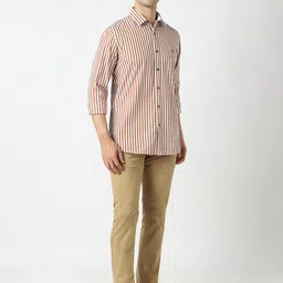 Van Heusen Sport Men Vertical Striped Spread Collar Slim Fit Casual Shirt image 5