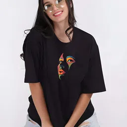 KAIDO Graphic Printed Round Neck Drop-Shoulder Sleeves Oversized Pure Cotton T-Shirt-picture-37