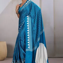 sareyavella Phulkari Pure Crepe Leheriya Saree image 3