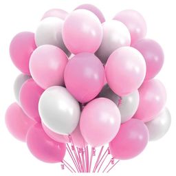 Bubble Trouble Party Balloons For Decoration Pink and White - Pack Of 50-picture-36