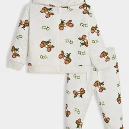 Mi Arcus Full Sleeves Bike Printed Sweatshirt with Coordinating Joggers Set - Off White-picture-23