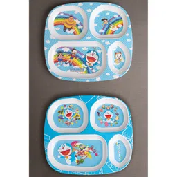 Superware Melamine Kids Partition Plate - Doraemon Rainbow & Gadgets (Set Of 2) - T382-image-8