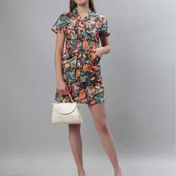 ETRAANA Floral Print Flutter Sleeve A-Line Midi Dress image 5