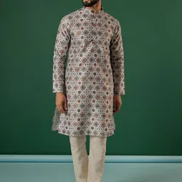 Anouk Men Floral Sequinned Kurta image 3