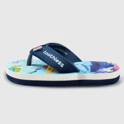 Toothless Sea Life Designed Flip Flops - Navy Blue image 3