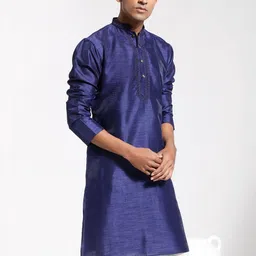 JBN Creation Men Yoke Design Thread Work Kurta image 2