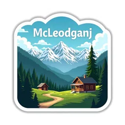 GIFTODAY White & Blue McLeodganj Printed Fridge Magnets-picture-17