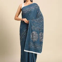 BUTA BUTI Floral Printed Pure Cotton Saree-picture-31