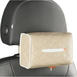 augen PU Leather Rectangular Tissue Box Holder for Car, Home & Office(Beige, 1 pk) Vehicle Tissue Dispenser-picture-38