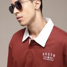 The Roadster Lifestyle Co. Polo Collar Pure Cotton Relaxed T-shirt-picture-16