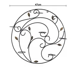 Homesake Blue Round Leafy Touch Wall Tealight Holder with 6 Cups image 4