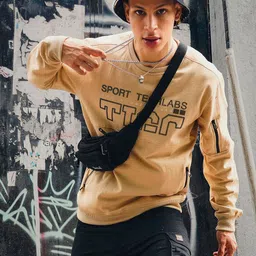 The Indian Garage Co Men Khaki Sweatshirt-picture-21