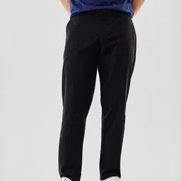 Snitch Men Black Mid-Rise Slim Fit Chinos-image-4