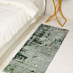Saral Home Green & Grey Abstract Floor Runner-image-89