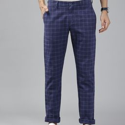 Blackberrys Checked Low Rise Slim Fit Trousers-picture-2