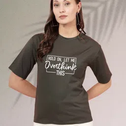 Moda Rapido Women Typography Printed Monochrome T-shirt-picture-40