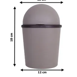 Kuber Industries Coffee Brown 2 Pcs Swinging Lid Teddy Dustbin 3 L Each image 3