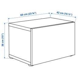 ikea bestå Wall-mounted cabinet combination, white/Lappviken white, 60x42x38 cm image 3