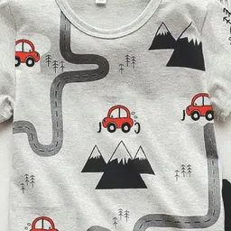 BILLYBALL Unisex Kids Printed Round Neck Pure Cotton T-Shirt With Shorts image 2