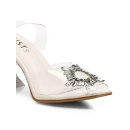 GNIST White Rhinestone Embellished Stilettos image 4