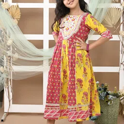 LIL PITAARA Women Floral Printed A-Line Maxi Dress-image-33