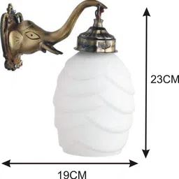 1ST TIME White Printed Metal Traditional Rectangle Shaped Wall Lamp image 3