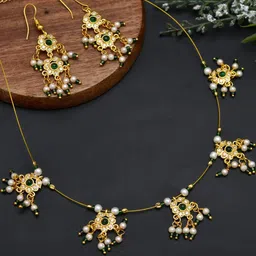 mohit jewellers Brass Gold-Plated Jewellery Set-picture-24