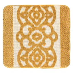 saral home Saralhome KARO Microfiber Antiskid Bathmat 2pc Yellow. 50cm x 70cm, 50x50 cm image 3