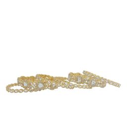T4 JEWELS Set Of 6 Gold-Plated Kundan Studded Bangles-picture-23
