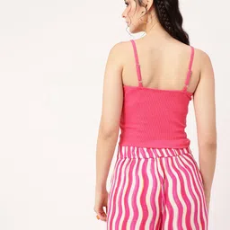 DressBerry Soft Girl Structure Ribbed Corset Top image 5