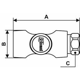PREVOST Composite Body Female Safety Quick Connect Coupling, G 1/2 Female Threaded, ISI 061103CP image 3