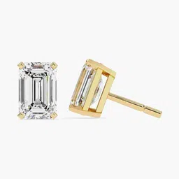 VALANOVA BIS Hallmark 14 Kt Gold 1.50 Carat Lab Grown Diamond Studded Studs - 1.32 g image 4