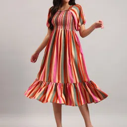 Jash Creation Women Printed Crepe Anarkali Kurta-image-69