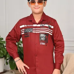 Atly Boys Graphic Printed Spread Collar Cotton Casual Shirt-picture-43