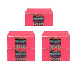 AMAK INC Pink Fabric Multi-Utility Wardrobe Organisers-picture-44