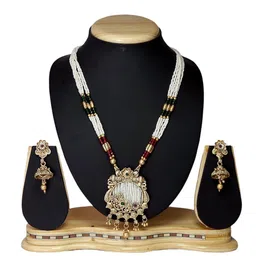 Joy of Jewels Silver-Plated Alloy American Diamond Necklace & Earrings image 4