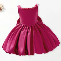 FOREVER FRIDAY Girls Embellished Sleeveless Flounce Knee Length Fit & Flare Dress with Bow-picture-48