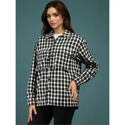 Mast & Harbour Women Checked Lightweight Outdoor Woven Jacket-picture-23