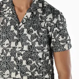 Jack & Jones Men Floral Printed Cuban Collar Pure Cotton Casual Shirt image 4
