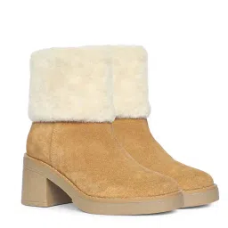 Saint G Women Tan Leather Casual Boots-image-97