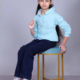 Come In Kids Girls Cotton Embroidered Hooded Pullover Sweatshirt-picture-29